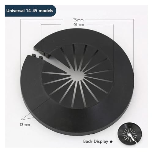 ZHGUIMING 2/4PC Schwarz/Weiß Wandkanal Wasserhahn Zubehör Heizkörper Rohrmanschetten Abdeckung Boden Dekorative Heizkörper Rosette Wasser Rohr Abdeckung(14 to 45mm Black) von PSDFJAD
