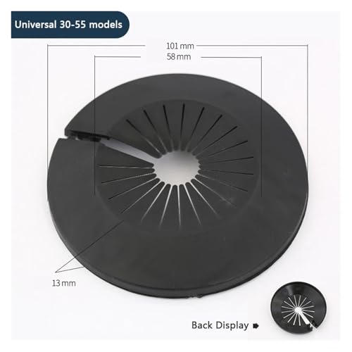 ZHGUIMING 2/4PC Schwarz/Weiß Wandkanal Wasserhahn Zubehör Heizkörper Rohrmanschetten Abdeckung Boden Dekorative Heizkörper Rosette Wasser Rohr Abdeckung(30 to 55mm Black) von PSDFJAD