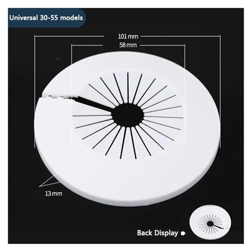 ZHGUIMING 2/4PC Schwarz/Weiß Wandkanal Wasserhahn Zubehör Heizkörper Rohrmanschetten Abdeckung Boden Dekorative Heizkörper Rosette Wasser Rohr Abdeckung(30 to 55mm White) von PSDFJAD