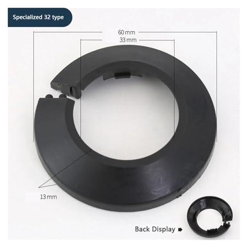ZHGUIMING 2/4PC Schwarz/Weiß Wandkanal Wasserhahn Zubehör Heizkörper Rohrmanschetten Abdeckung Boden Dekorative Heizkörper Rosette Wasser Rohr Abdeckung(32mm Black) von PSDFJAD