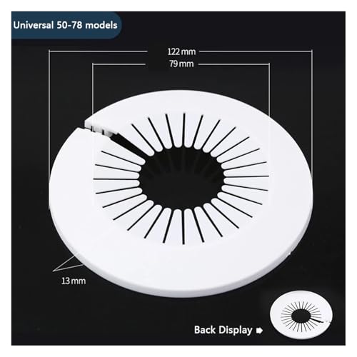 ZHGUIMING 2/4PC Schwarz/Weiß Wandkanal Wasserhahn Zubehör Heizkörper Rohrmanschetten Abdeckung Boden Dekorative Heizkörper Rosette Wasser Rohr Abdeckung(50 to 78mm White) von PSDFJAD