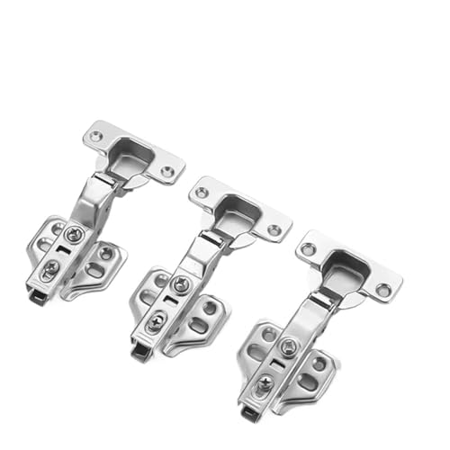 ZHGUIMING 2–10 Stück Edelstahl, verdickt, hydraulisch dämpfend, geräuschlos, for Schranktüren, rostfrei, wasserdicht, Feder, Flugzeugscharnier, Türbeschläge(Half Overlay 8PCS) von PSDFJAD