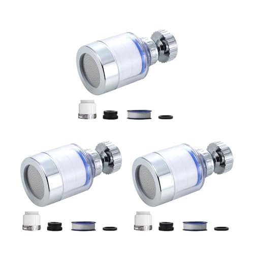 ZHGUIMING 2-40PCS Wasserhahn Wasserfilter 360 Grad Rotierenden Splash Filter Entfernen(3pcs bubblers sets) von PSDFJAD