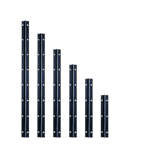 ZHGUIMING 2 Stück 6-20 Zoll 270 Grad Hochleistungs-Klavierscharnier - Schwarzes durchgehendes Edelstahl-Schranktürscharnier for Holzkistenmöbel(2pcs 6inx30x1.2mm) von PSDFJAD