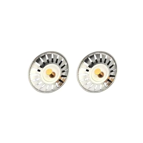 ZHGUIMING ﻿ 2 Stück Küchenspüle Sieb Abfallstopfen Spüle Filter Filtre Spüle Sieb Filter Bodenablauf Küchenwerkzeuge(Gold-2pcs) von PSDFJAD