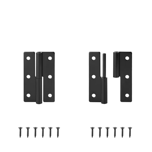 ZHGUIMING 2 Stück abnehmbares Scharnier aus Edelstahl, 270 Grad, schwarz, abnehmbare Scharniere for Holzmöbeltüren for Schränke, Schränke, Boxen(Black 62mm Left) von PSDFJAD