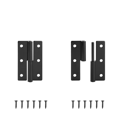 ZHGUIMING 2 Stück abnehmbares Scharnier aus Edelstahl, 270 Grad, schwarz, abnehmbare Scharniere for Holzmöbeltüren for Schränke, Schränke, Boxen(Black 62mm Right) von PSDFJAD