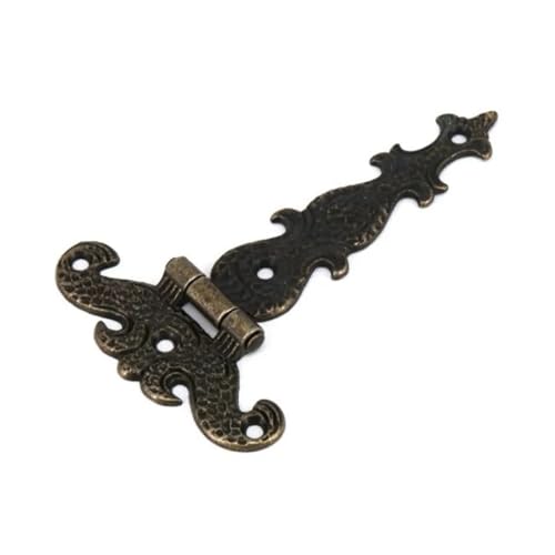 ZHGUIMING 2 Stücke 113 * 69mm Antike Bronze/Schwarz Scharnier for Fenster Schrank Schrank Türen Holzkisten Schmuck Fall Brust(Bronze-2pcs) von PSDFJAD