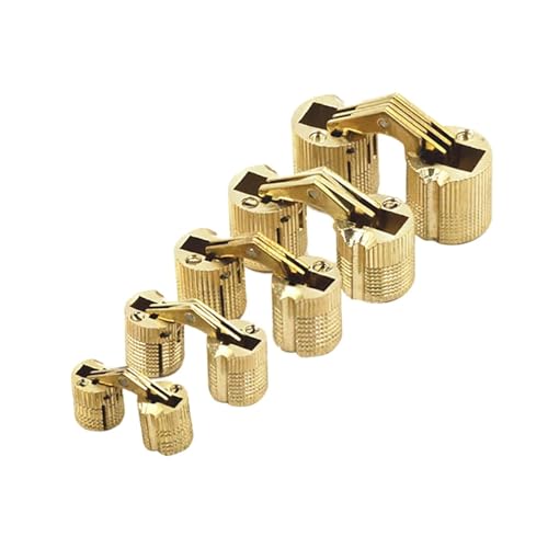 ZHGUIMING 4 Stück 180 Grad versteckte Fassscharniere Kupferscharnier 10/12/14/16/18 mm for Türen Tisch DIY Möbel Hardware(10mm) von PSDFJAD