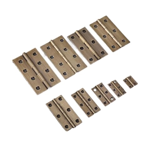 ZHGUIMING 4 Stücke Antike Messing Türscharniere Bronze Möbel Schrank Schublade Tür Scharnier for Vintage-Schmuck Holzkiste Möbel Hardware(T3602 2.5cm bronze) von PSDFJAD