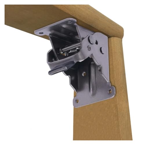 ZHGUIMING 4x Selbstsichernde Klappbeinscharniere 90° Tischbeine Klappscharnier Stützhalterung mit Schrauben for Tisch Bett Schrank Scharnier von PSDFJAD