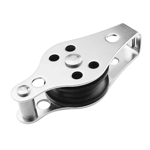 ZHGUIMING Edelstahl 316 Riemenscheibe, Einzelrad, Schwenkbare Hebeblöcke, Seilrolle, Lager, Heberadwerkzeuge for 2 mm bis 8 mm Seil von PSDFJAD