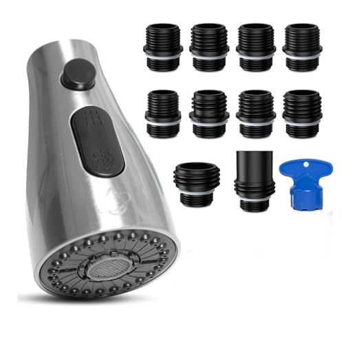 ZHGUIMING Küchenarmaturkopf-Ersatz 3 Modi Wasserhahn-Sprüher 9 Wasserspardusche Badezimmer-Waschbeckenhahn-Ersatz(Electroplating) von PSDFJAD