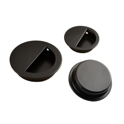 ZHGUIMING Unsichtbare eingebettete Möbelgriffe, verdeckte Schiebetürgriffe, Schrankgriffe, Schubladengriffe aus Edelstahl(BX07-black 65mm,4pcs) von PSDFJAD