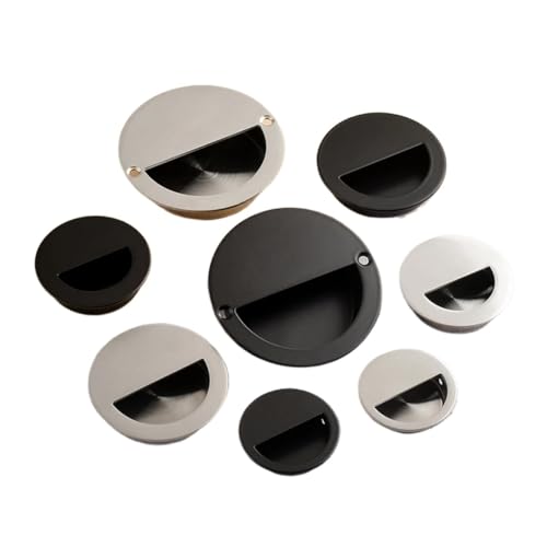 ZHGUIMING Unsichtbare eingebettete Möbelgriffe, verdeckte Schiebetürgriffe, Schrankgriffe, Schubladengriffe aus Edelstahl(BX09-black 70mm,4pcs) von PSDFJAD