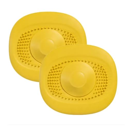 ZHGUIMING Upgrade Silikon Drain Stopper Küche Bad Anti-blocking Waschbecken Stecker Sieb Abtropffläche Boden(2PCS Yellow) von PSDFJAD