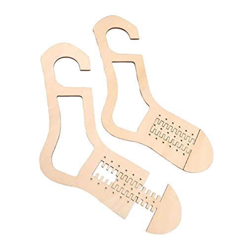 PSFDEWT Sockenblocker Verstellbare Größe Holzgestrickte Sockenstrecken Lustige DIY Strickmodell 1Pair Hohlstil von PSFDEWT