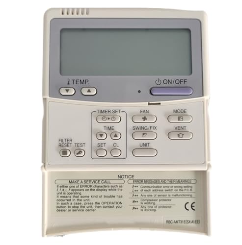Kabelgebundener Controller For Die Zentrale Klimaanlage, Kompatibel Mit Toshiba, RBC-AMT31E, Kabelcontroller RBC-ASCU11-C, Zentrale Klimaanlage, Klimaanlagensteuerung(RBC-AMT31E) von PSGFEHJJ