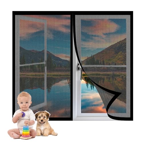 Magnet Fliegengitter Fenster Insektenschutz 62 x 190 cm Insektenschutz Fliegenvorhang Moskitonetz Fenster Ohne Bohren mit Selbstklebendes Klettband für Alle, Schwarz Magnet Fliegengitter Fenster Insektenschutz 62 x 190 cm Insektenschutz Fliegenvorhang Moskitonetz Fenster Ohne Bohren mit Selbstklebendes Klettband für Alle, Schwarz von PSHCEE