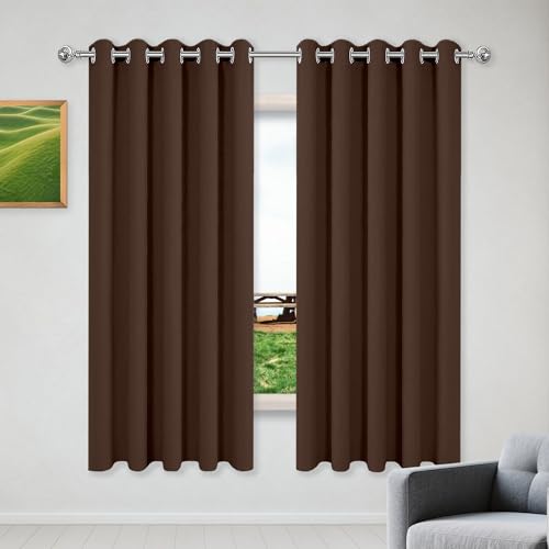 PSHYJUN Gardinen Blickdichte 106 x 300 cm Einfarbige/Winter Extra Warm/Modern Verdunkelungsgardinen mit Ösen mit Ösen, Waschbar für Schlafzimmer Kinderzimmer, braun PSHYJUN Gardinen Blickdichte 106 x 300 cm Einfarbige/Winter Extra Warm/Modern Verdunkelungsgardinen mit Ösen mit Ösen, Waschbar für Schlafzimmer Kinderzimmer, braun von PSHYJUN