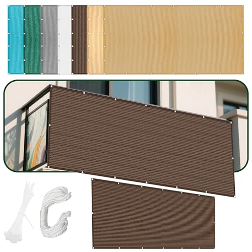 Sonnensegel Rechteckig 441 x 486 cm Rechteckig Atmungsaktiv 98% UV Schutz Segel Baldachin Segeltuch mit Ösen Seil HDPE UV Schutz Ohne Bohren für Garten Balkon, braun Sonnensegel Rechteckig 441 x 486 cm Rechteckig Atmungsaktiv 98% UV Schutz Segel Baldachin Segeltuch mit Ösen Seil HDPE UV Schutz Ohne Bohren für Garten Balkon, braun von PSHYJUN