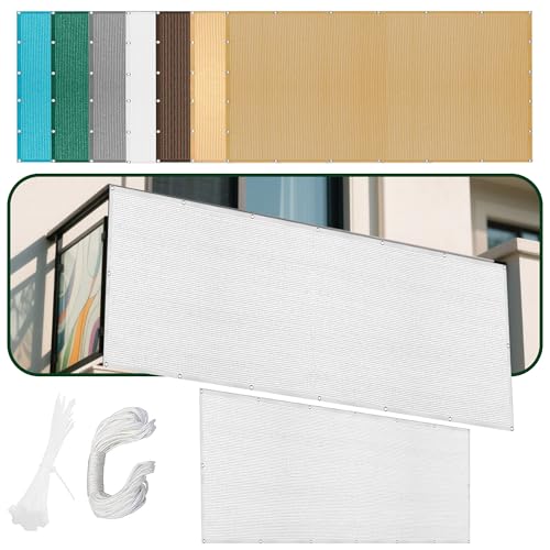 Sonnensegel Rechteckig 455 x 485 cm Rechteckig Atmungsaktiv 98% UV Schutz Segel Baldachin Segeltuch mit Ösen Seil HDPE UV Schutz Ohne Bohren für Garten Balkon, Weiß Sonnensegel Rechteckig 455 x 485 cm Rechteckig Atmungsaktiv 98% UV Schutz Segel Baldachin Segeltuch mit Ösen Seil HDPE UV Schutz Ohne Bohren für Garten Balkon, Weiß von PSHYJUN