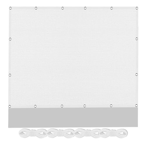 Sonnensegel mit Ösen Atmungsaktiv 590 x 630 cm Rechteckig Atmungsaktiv Sonnenschutz Windschutz Blickdicht Schattennetz inkl Befestigungsseile für Garten Camping, Weiß Sonnensegel mit Ösen Atmungsaktiv 590 x 630 cm Rechteckig Atmungsaktiv Sonnenschutz Windschutz Blickdicht Schattennetz inkl Befestigungsseile für Garten Camping, Weiß von PSHYJUN