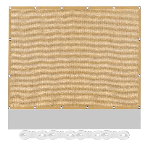 Sonnensegel mit Ösen Atmungsaktiv 610 x 660 cm Rechteckig Atmungsaktiv Sonnenschutz Windschutz Blickdicht Schattennetz inkl Befestigungsseile für Garten Camping, Sandgelb Sonnensegel mit Ösen Atmungsaktiv 610 x 660 cm Rechteckig Atmungsaktiv Sonnenschutz Windschutz Blickdicht Schattennetz inkl Befestigungsseile für Garten Camping, Sandgelb von PSHYJUN