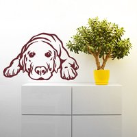 Labrador Retriever Vinyl Aufkleber Schlummernder Hund Sticker von PSIAKREW