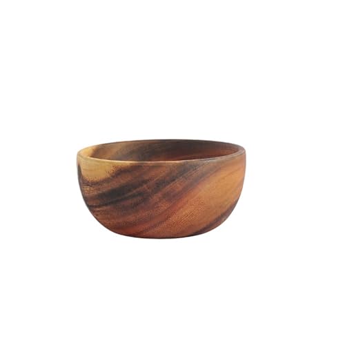 PSNKLMM 1Pcs Salat Schüssel Holz Handgemachte Geschirr Körner Getrocknete Früchte Flachen Mund(13CM) von PSNKLMM
