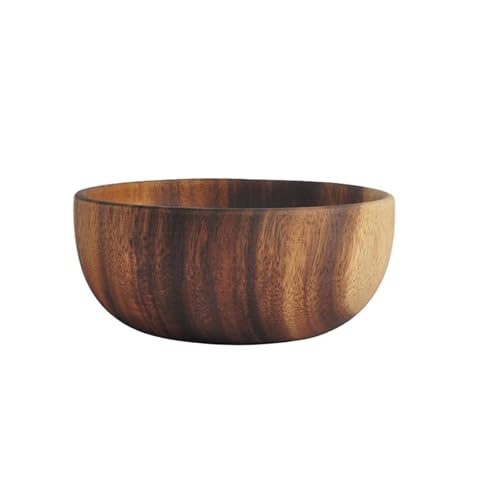 PSNKLMM 1Pcs Salat Schüssel Holz Handgemachte Geschirr Körner Getrocknete Früchte Flachen Mund(18CM) von PSNKLMM