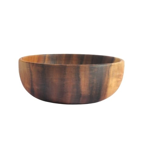PSNKLMM 1Pcs Salat Schüssel Holz Handgemachte Geschirr Körner Getrocknete Früchte Flachen Mund(20CM) von PSNKLMM