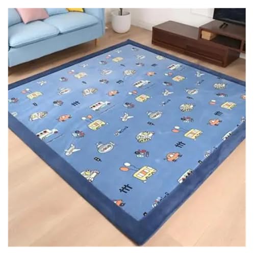 PSNKLMM 2CM Dicke Spielmatten Korallen Fleece Decke Teppich Kinder Krabbeln Verdickte Nacht Tatami Teppich Kissen Matratze(E,100cmx200cm) von PSNKLMM