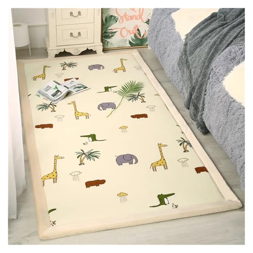 PSNKLMM Dicker Korallenvlies-Teppich for Wohnzimmer, Schlafzimmer, Kinder-Krabbelbodenmatte, Nachttisch, Sofa, Rutschfester Teppich(10,100x100cm) von PSNKLMM