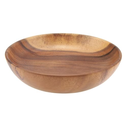 PSNKLMM Holz Salat Schüssel Massivholz Schalen for Suppe Reis Home Küche Utensilien(20x4.5cm) von PSNKLMM
