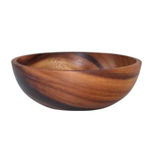 PSNKLMM Holz Schüssel Geschirr Haushalt Und Becken Obst Teller Salat Suppe(12X6CM) von PSNKLMM