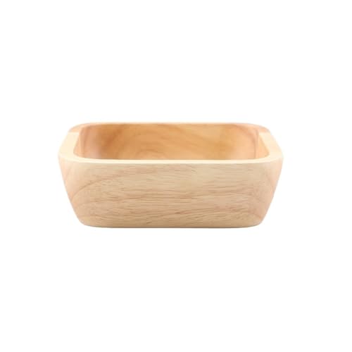 PSNKLMM Massivholz Salatschüssel Quadratische Eiche Obst Dessertteller Geschirr(B 14.5x14.5x4.5cm) von PSNKLMM
