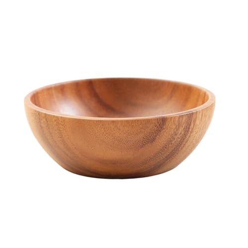 PSNKLMM Obstsalatschüssel aus Akazienholz, Reis, Einzelgeschirr, Küchenutensilien, Suppenschüsseln Holz(1000ml) von PSNKLMM