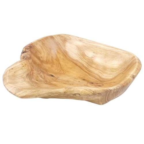 PSNKLMM Servierschüssel for Obstsalat aus Holz, handgeschnitzte Wurzelschalen, for Wohnzimmer, echtes, Süßigkeiten, 15–19 cm von PSNKLMM