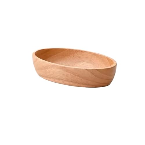 PSNKLMM Servierschüssel in Bootsform for Obst oder Salat, massives ovales Holz(L) von PSNKLMM