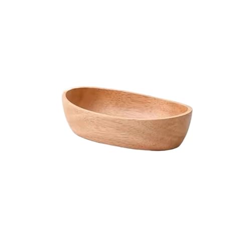 PSNKLMM Servierschüssel in Bootsform for Obst oder Salat, massives ovales Holz(M) von PSNKLMM