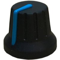 PSP 49009-BL 49009-BL Drehknopf mit Zeiger Schwarz, Blau (Ø x H) 18.8mm x 15.24mm von PSP