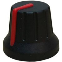 PSP 49009-R 49009-R Drehknopf mit Zeiger Schwarz, Rot (Ø x H) 18.8mm x 15.24mm von PSP