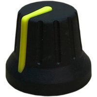PSP 49009-Y 49009-Y Drehknopf mit Zeiger Schwarz, Gelb (Ø x H) 18.8mm x 15.24mm von PSP