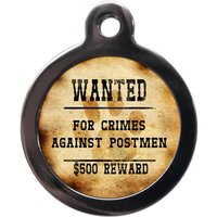 Gesucht Wegen Verbrechen Gegen Postboten Als Haustiermarke von PSPetTag