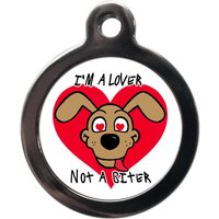I'm A Lover Not Biter-Haustiermarke von PSPetTag