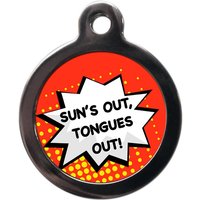 Lustige Haustiermarke - Sun's Out, Tongues Out Custom Tags von PSPetTag