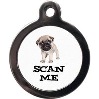 Mops Scan Me Haustiermarke von PSPetTag