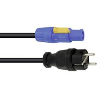 PSSO H07RN-F Strom Anschlusskabel [1x Schutzkontakt-Stecker - 1x PowerCon-Stecker] 5.00m Schwarz von PSSO