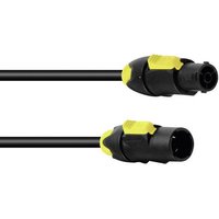 PSSO TRUE Strom Verlängerungskabel [1x PowerCon-Buchse - 1x PowerCon-Stecker] 10.00m Schwarz, Gelb von PSSO